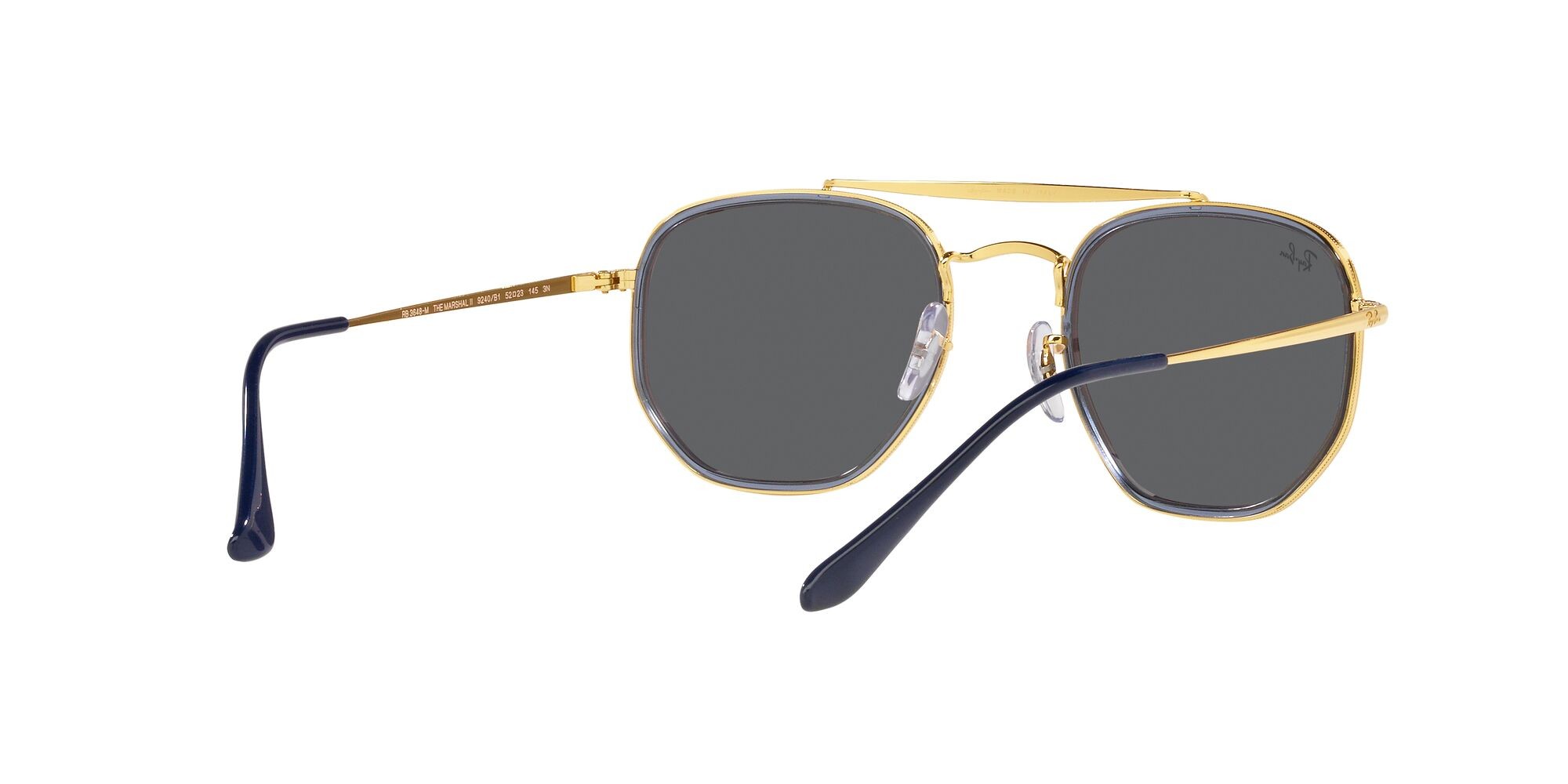 Sonnenbrillen Ray-Ban The Marshal Ii RB 3648M (9240B1) farbe legend gold form unregelmäßig gläser grigio scuro