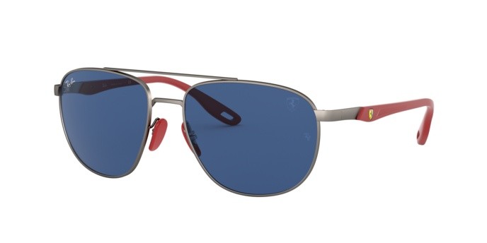 Sonnenbrillen Ray-Ban Scuderia Ferrari Collection RB 3659M (F03780) farbe matte gunmetal form quadratisch gläser dark blue
