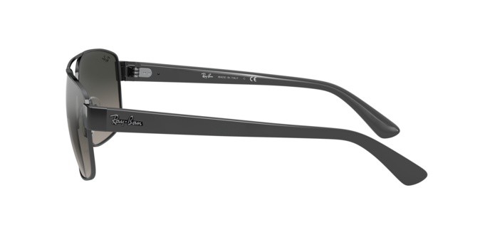 Occhiali da sole Ray-Ban RB 3663 (004/71) colore shiny gunmetal forma irregolare lenti grey gradient dark grey