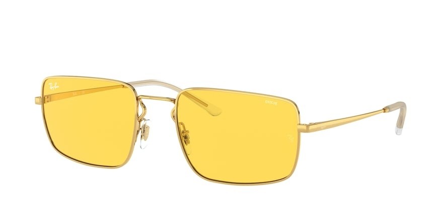 Sonnenbrillen Ray-Ban RB 3669 (001/Q1) farbe arista form rechteckig gläser evolve photo yellow to green