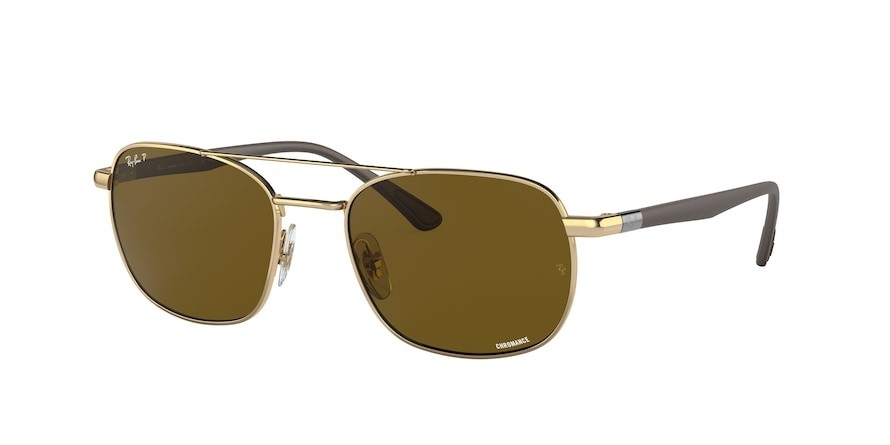 Sonnenbrillen Ray-Ban Chromance RB 3670CH (001/AN) farbe arista form quadratisch gläser polar brown