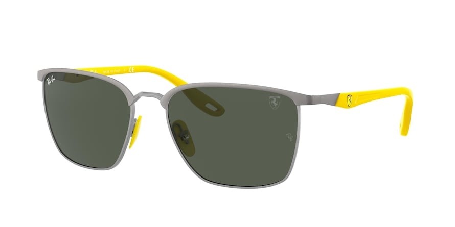 Sonnenbrillen Ray-Ban Scuderia Ferrari Collection RB 3673M (F06371) farbe matte gunmetal on gunmetal form quadratisch gläser dark green