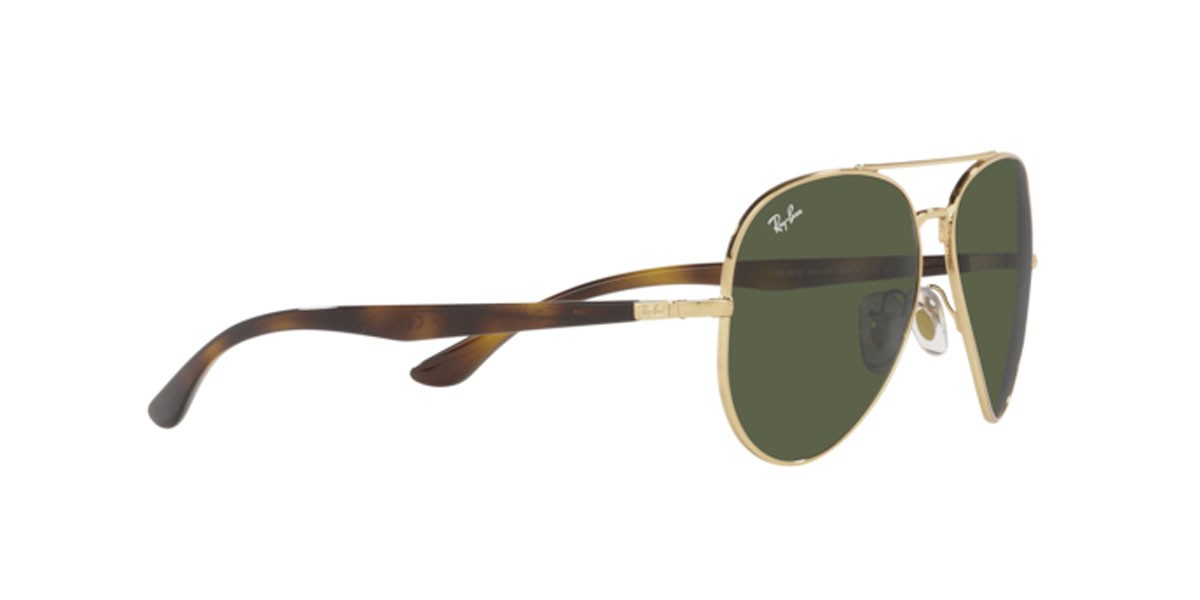 Sonnenbrillen Ray-Ban RB 3675 (001/31) farbe arista form aviator gläser green