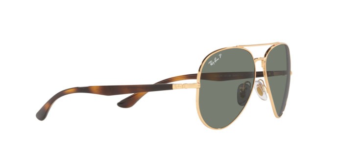 Sonnenbrillen Ray-Ban RB 3675 (001/58) farbe arista form aviator gläser green polar