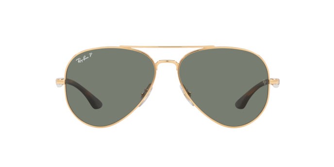 Sonnenbrillen Ray-Ban RB 3675 (001/58) farbe arista form aviator gläser green polar