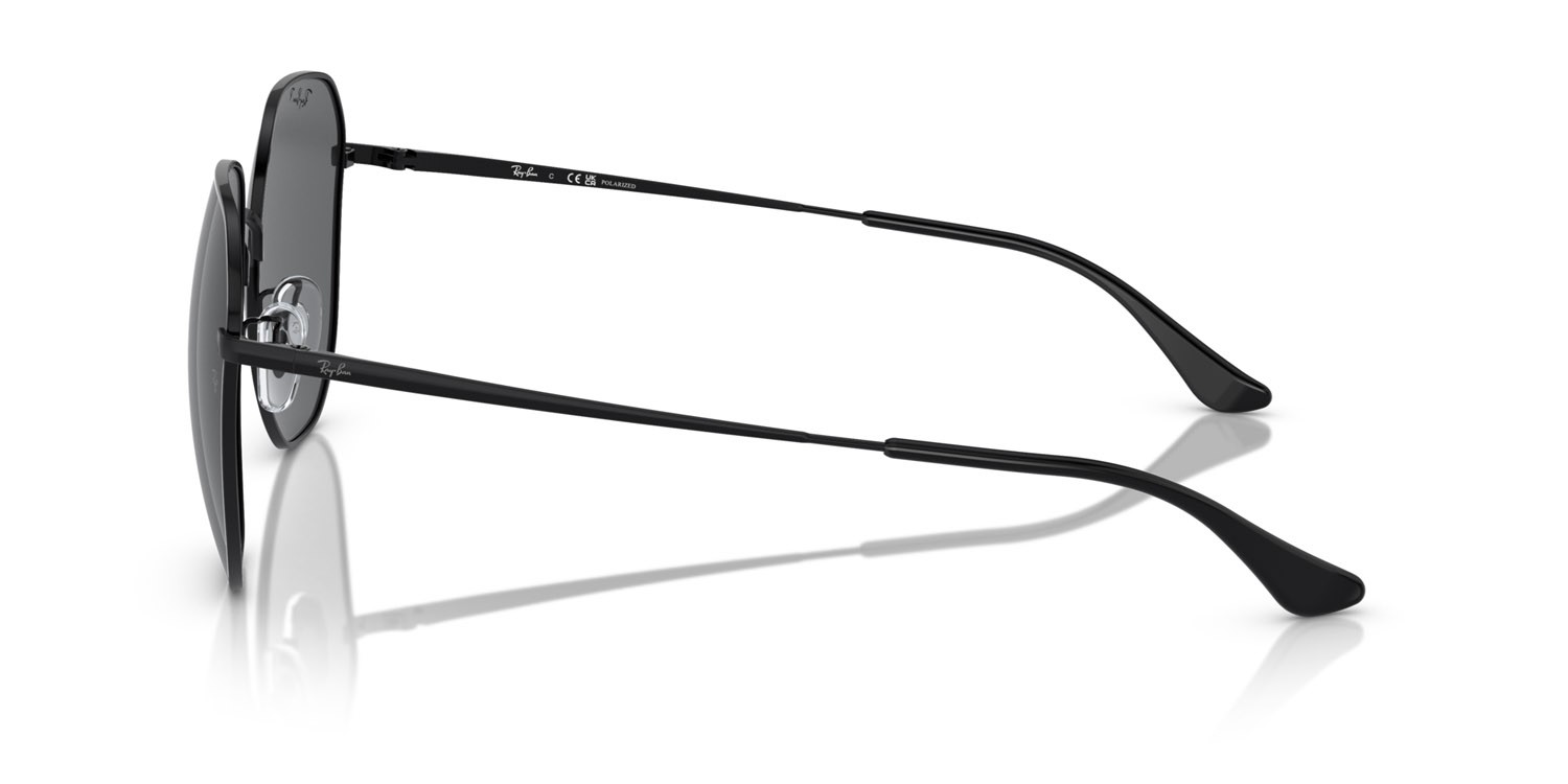 Occhiali da sole Ray-Ban RB 3680D (002/81) colore nero forma irregolare lenti grigio scuro