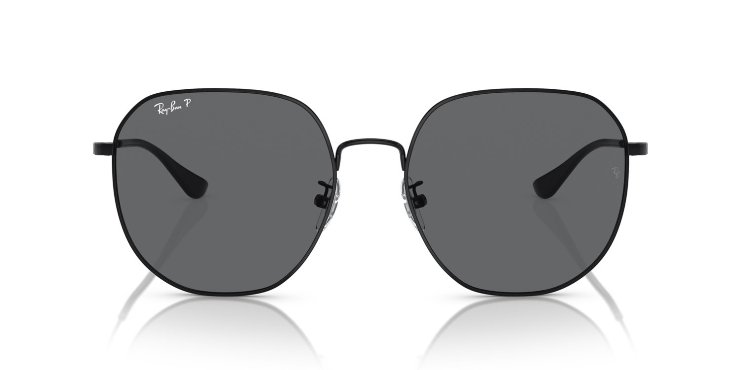 Occhiali da sole Ray-Ban RB 3680D (002/81) colore nero forma irregolare lenti grigio scuro