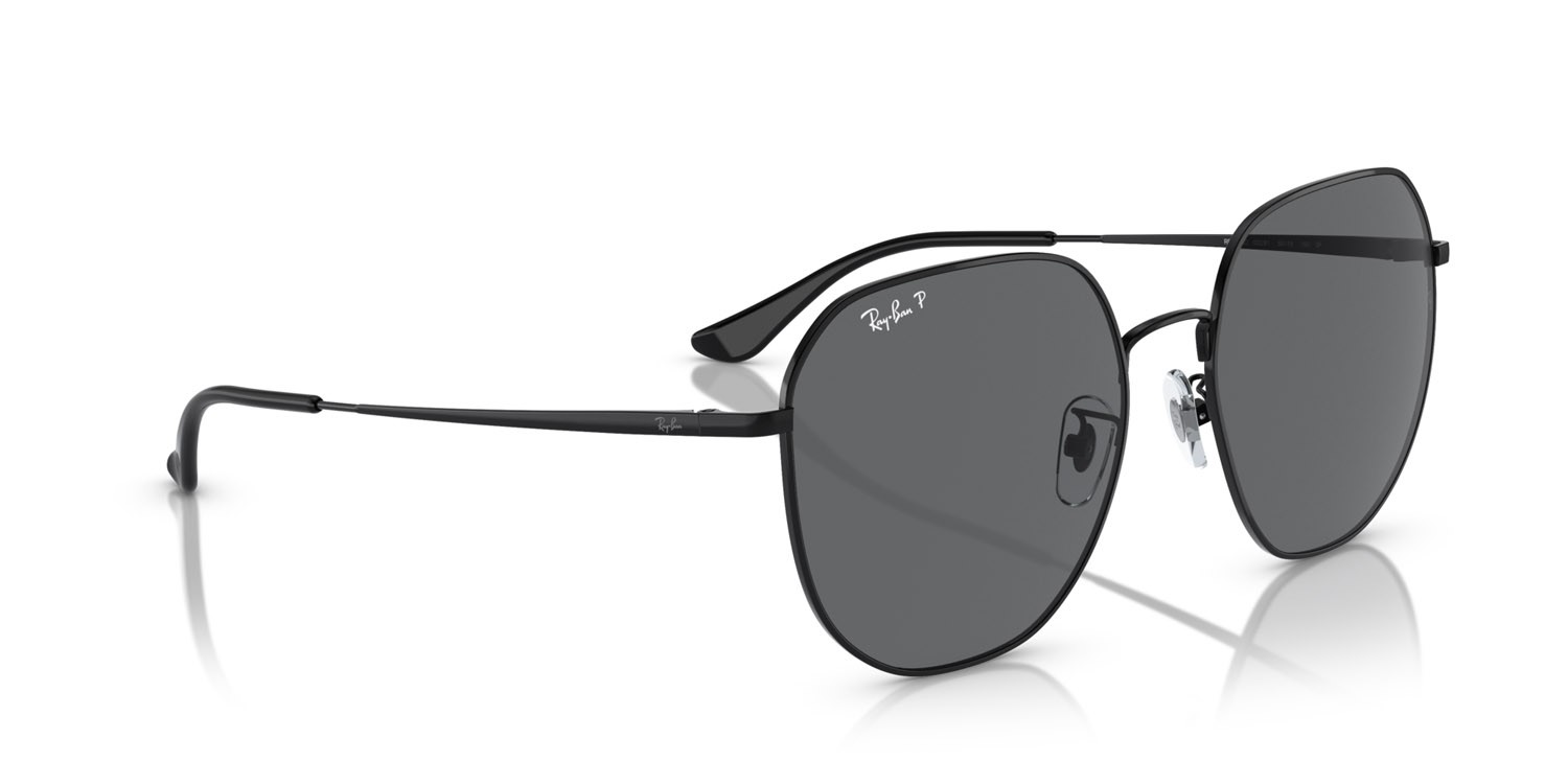 Occhiali da sole Ray-Ban RB 3680D (002/81) colore nero forma irregolare lenti grigio scuro