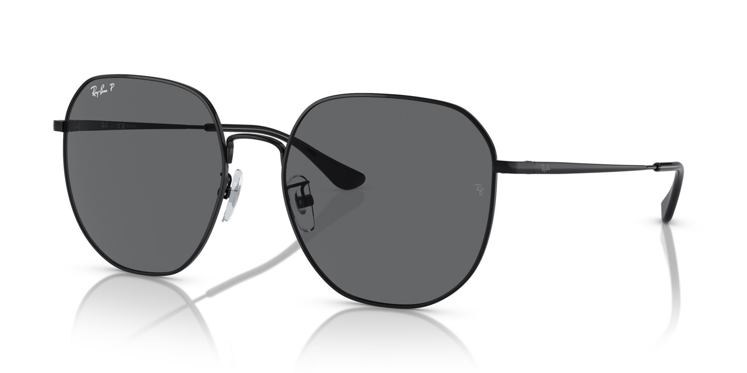 Occhiali da sole Ray-Ban RB 3680D (002/81) colore nero forma irregolare lenti grigio scuro