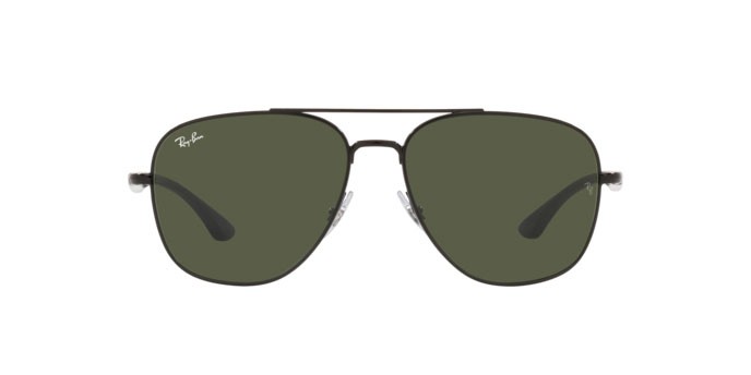 Sonnenbrillen Ray-Ban RB 3683 (002/31) farbe black form quadratisch gläser green