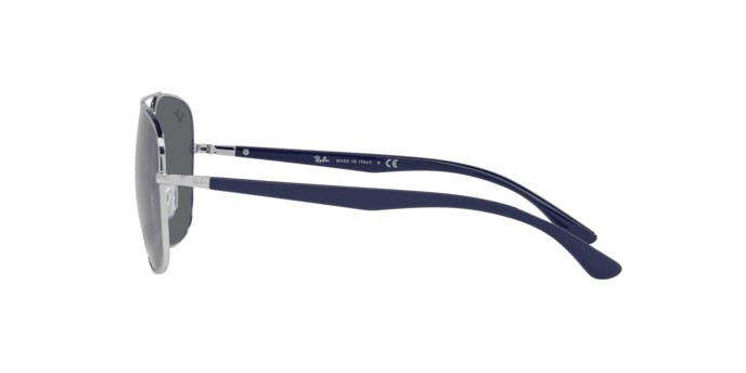 Sonnenbrillen Ray-Ban RB 3683 (003/B1) farbe silver form quadratisch gläser dark grey