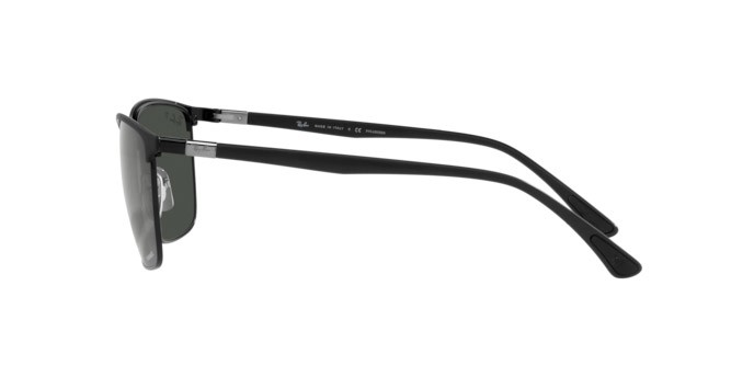 Sonnenbrillen Ray-Ban RB 3686 (186/K8) farbe matte black on black form quadratisch gläser polar dark grey
