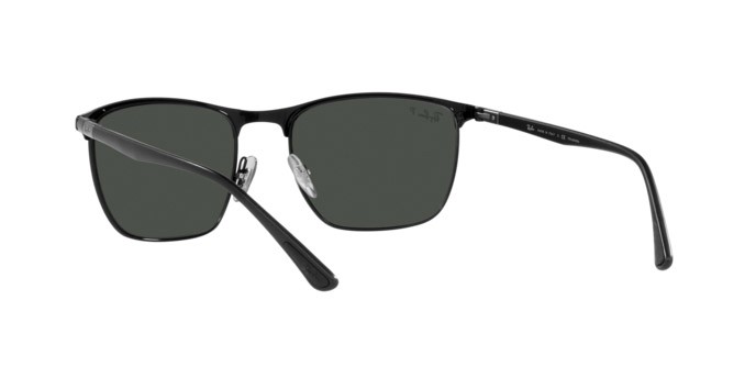 Sonnenbrillen Ray-Ban RB 3686 (186/K8) farbe matte black on black form quadratisch gläser polar dark grey