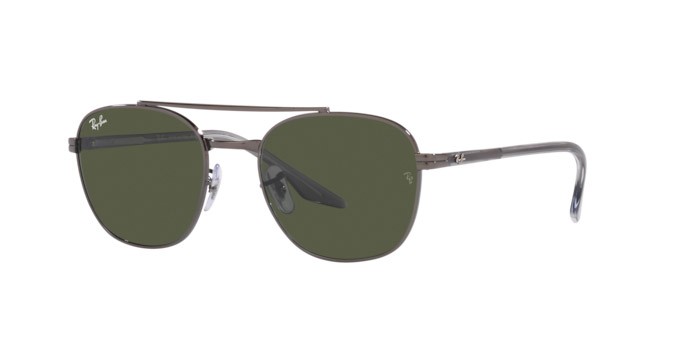 Sonnenbrillen Ray-Ban RB 3688 (004/31) farbe gunmetal form quadratisch gläser green