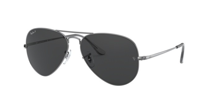 Sonnenbrillen Ray-Ban Aviator metal ii RB 3689 (004/48) farbe shiny gunmetal form aviator gläser polar black
