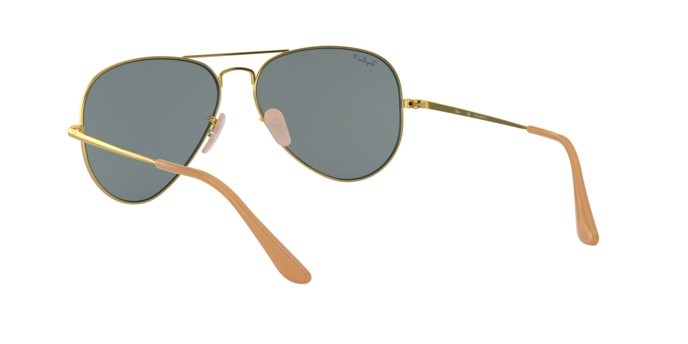 Sonnenbrillen Ray-Ban Aviator metal ii RB 3689 (9064S2) farbe oro form aviator gläser polar blue-ar blue