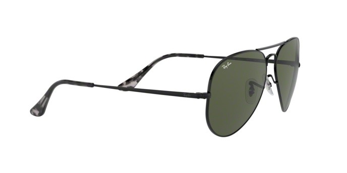 Sonnenbrillen Ray-Ban Aviator metal ii RB 3689 (914831) farbe black form aviator gläser crystal green