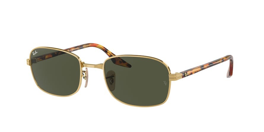 Occhiali da sole Ray-Ban RB 3690 (001/31) colore arista forma quadrato lenti green