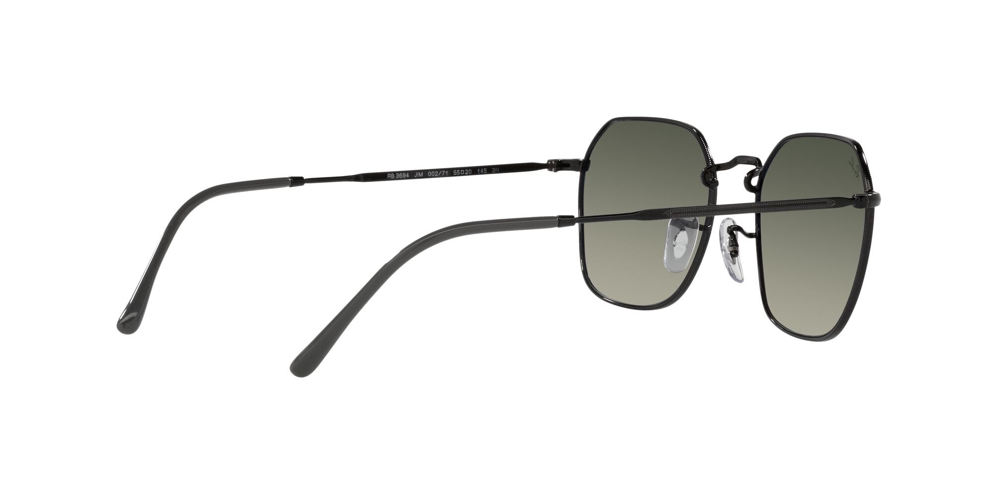 Sonnenbrillen Ray-Ban Jim RB 3694 (002/71) farbe nero form unregelmäßig gläser grigio