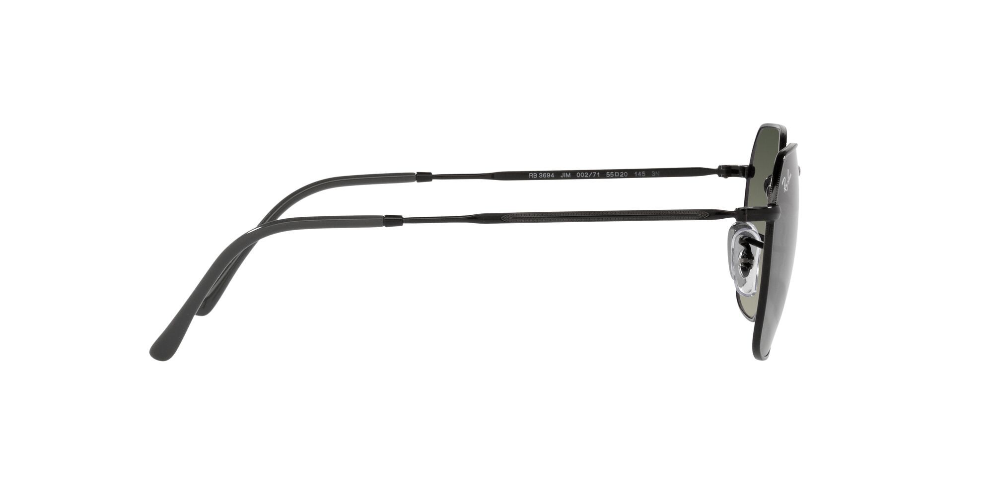 Sonnenbrillen Ray-Ban Jim RB 3694 (002/71) farbe nero form unregelmäßig gläser grigio
