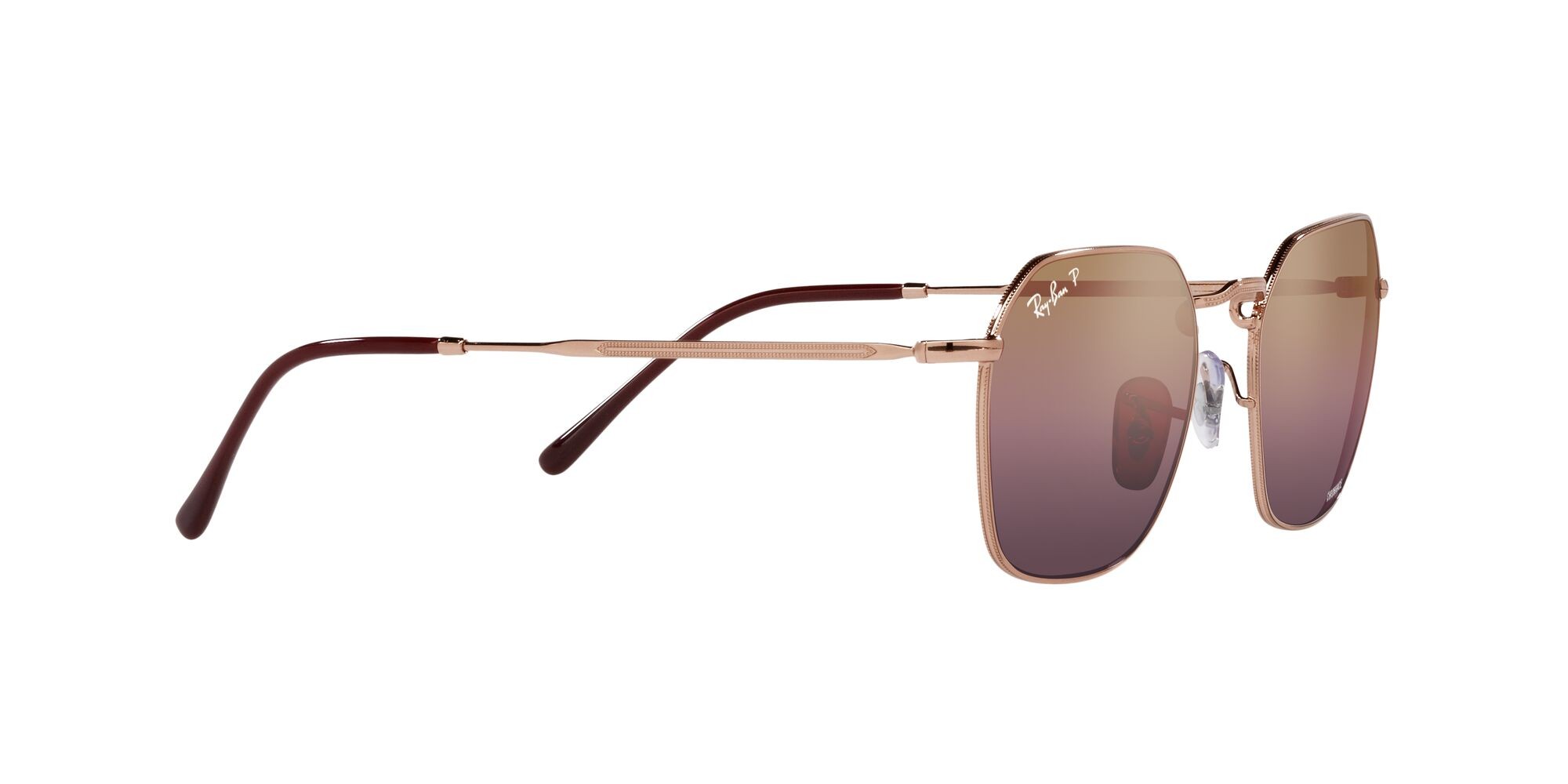 Sunglasses Ray-Ban Jim RB 3694 (9202G9) color rose gold shape irregular lenses rosso chromance