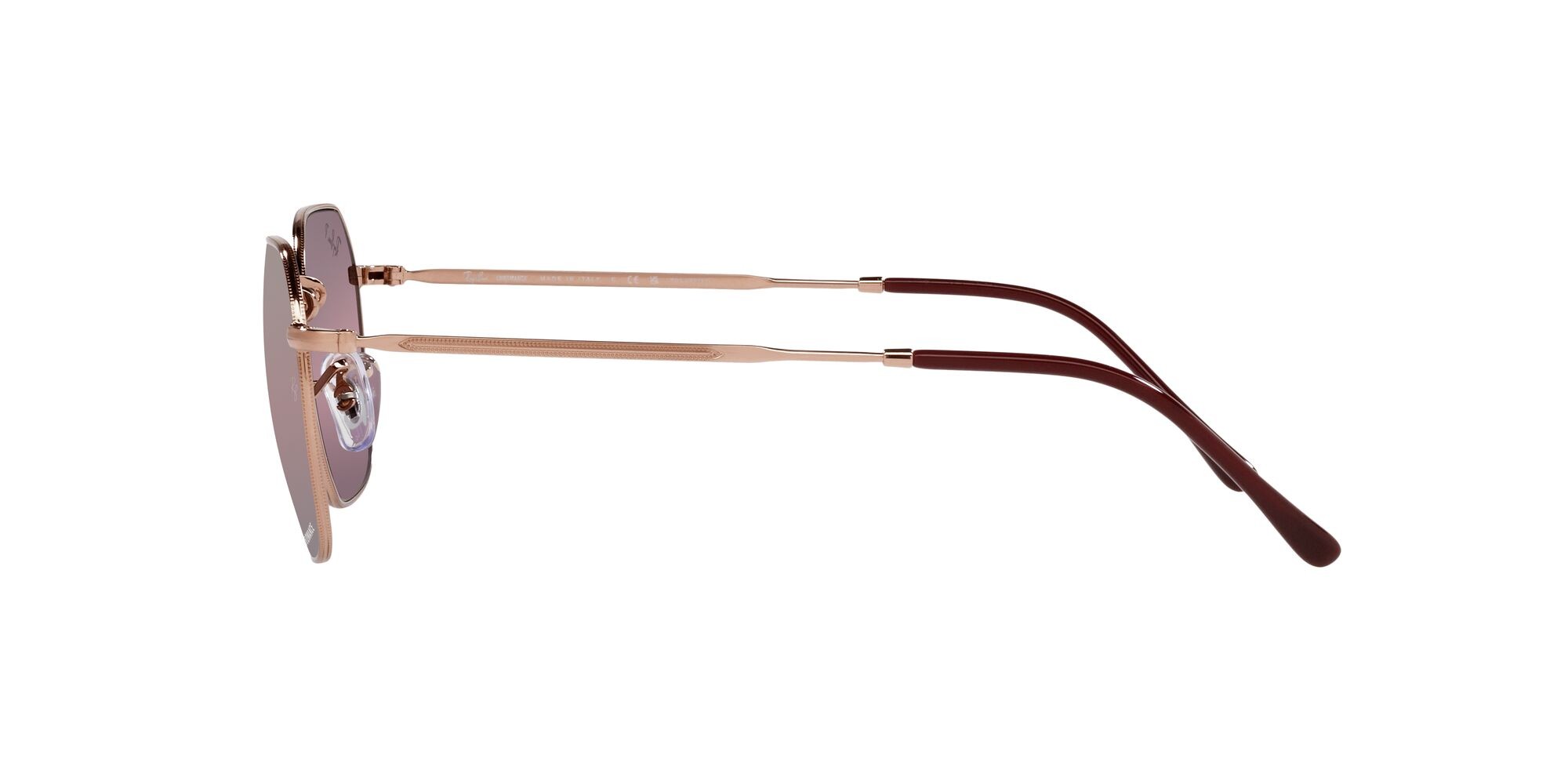 Sunglasses Ray-Ban Jim RB 3694 (9202G9) color rose gold shape irregular lenses rosso chromance