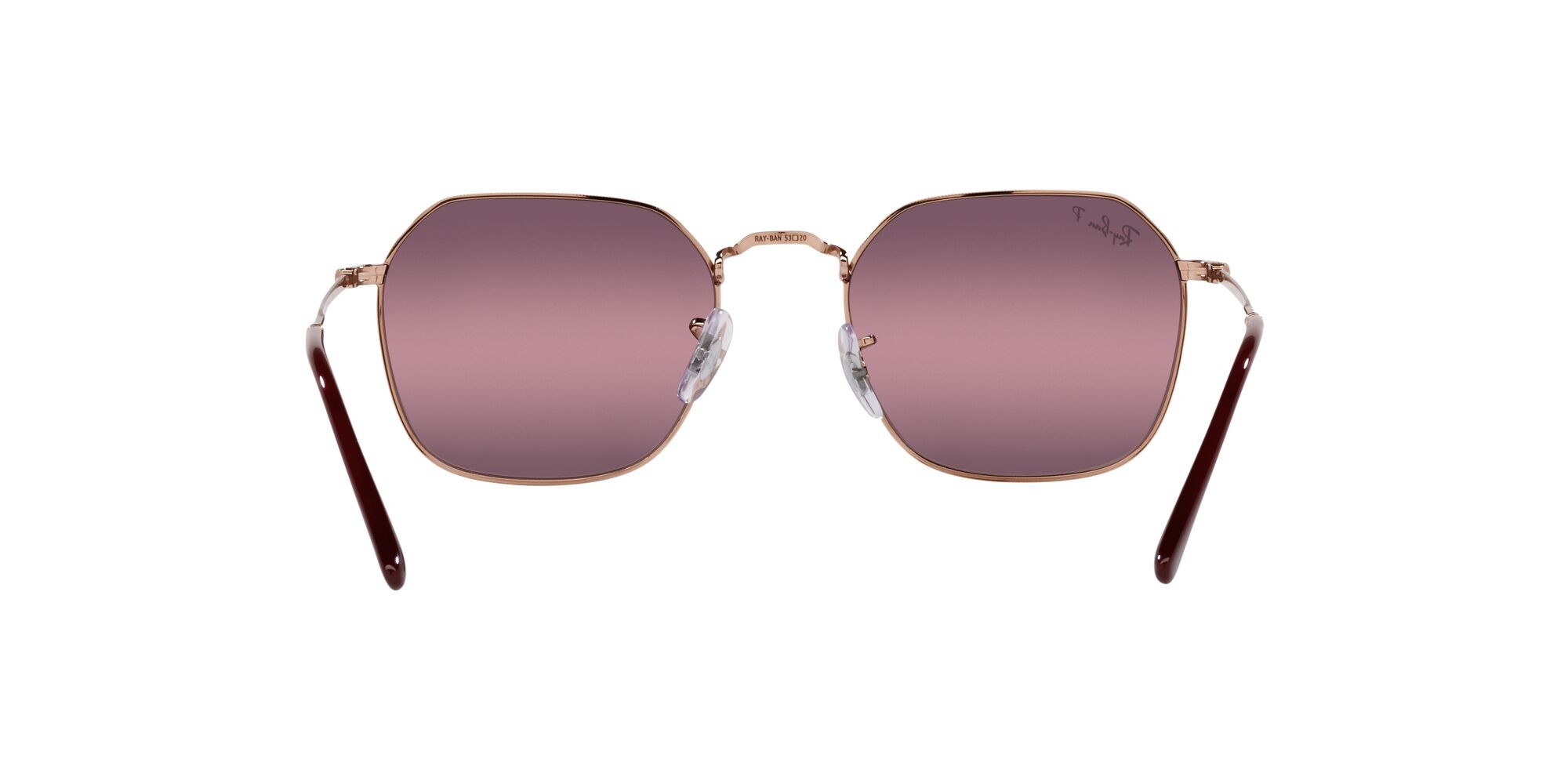 Sunglasses Ray-Ban Jim RB 3694 (9202G9) color rose gold shape irregular lenses rosso chromance