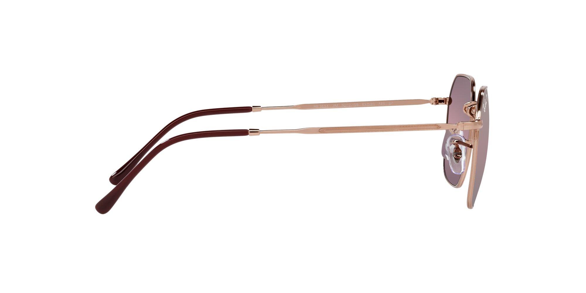 Sunglasses Ray-Ban Jim RB 3694 (9202G9) color rose gold shape irregular lenses rosso chromance