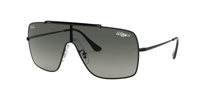 Sonnenbrillen Ray-Ban Wings ii RB 3697 (002/11) farbe black form quadratisch gläser grey gradient dark grey