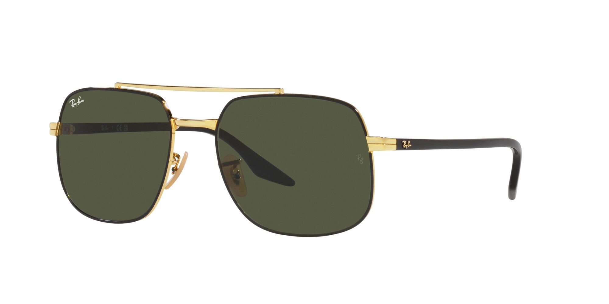 Sonnenbrillen Ray-Ban RB 3699 (900031) farbe nero su arista form quadratisch gläser verde