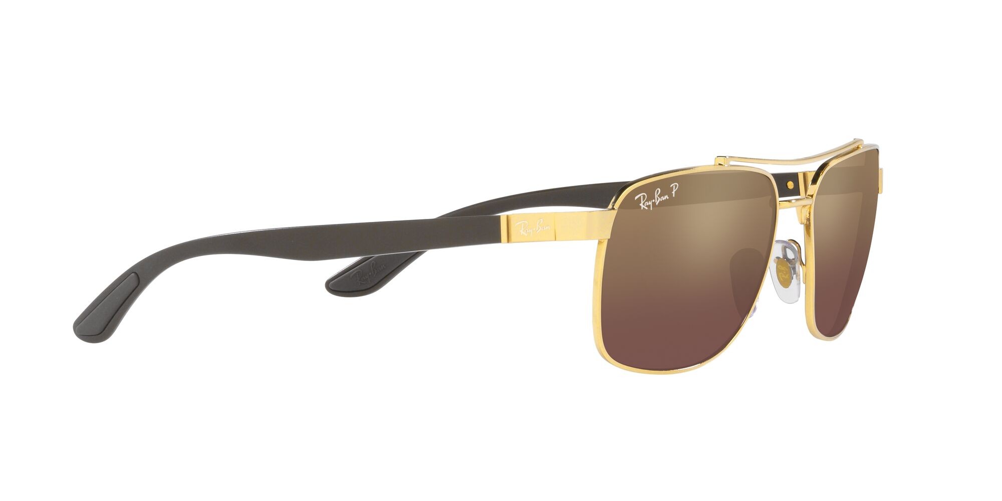 Sonnenbrillen Ray-Ban RB 3701 (001/6B) farbe oro form rechteckig gläser purple mirror gold
