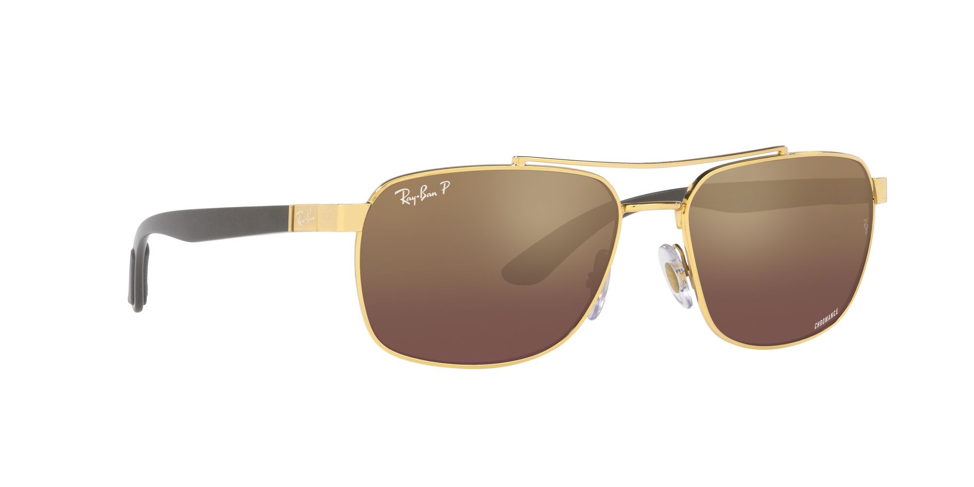 Sonnenbrillen Ray-Ban RB 3701 (001/6B) farbe oro form rechteckig gläser purple mirror gold