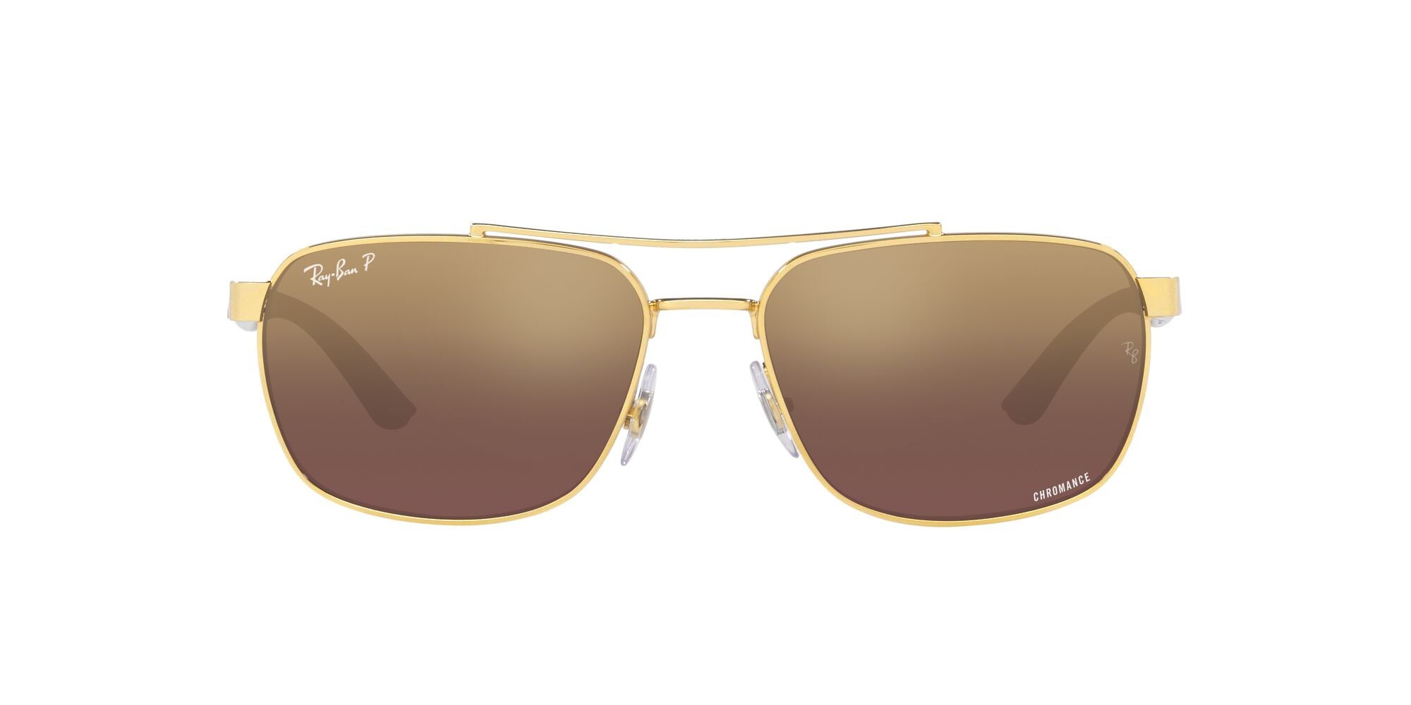 Sonnenbrillen Ray-Ban RB 3701 (001/6B) farbe oro form rechteckig gläser purple mirror gold