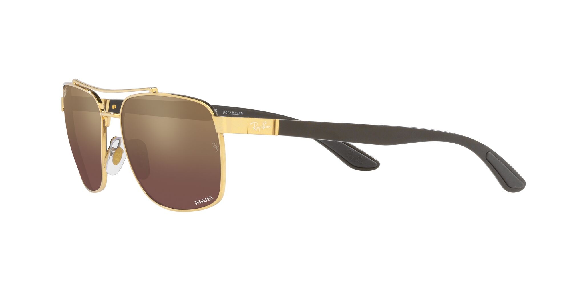 Sonnenbrillen Ray-Ban RB 3701 (001/6B) farbe oro form rechteckig gläser purple mirror gold