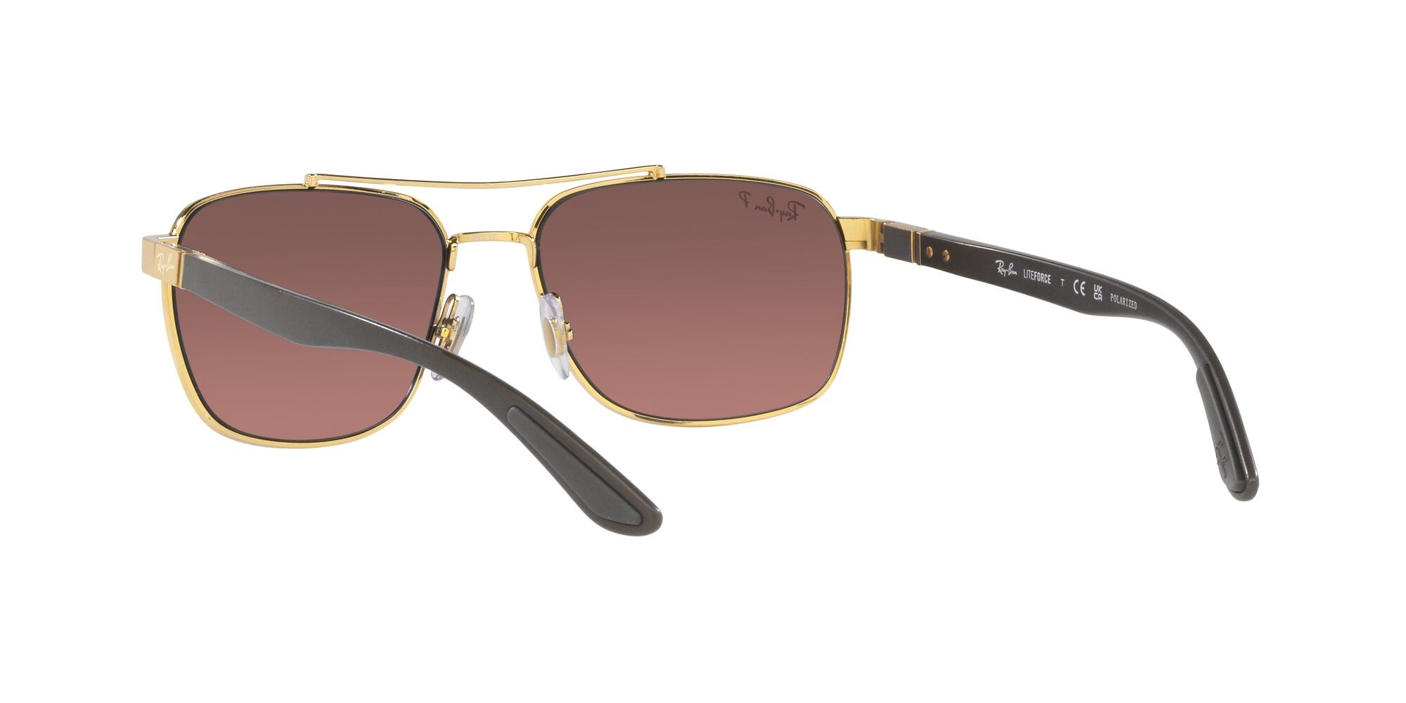 Sonnenbrillen Ray-Ban RB 3701 (001/6B) farbe oro form rechteckig gläser purple mirror gold