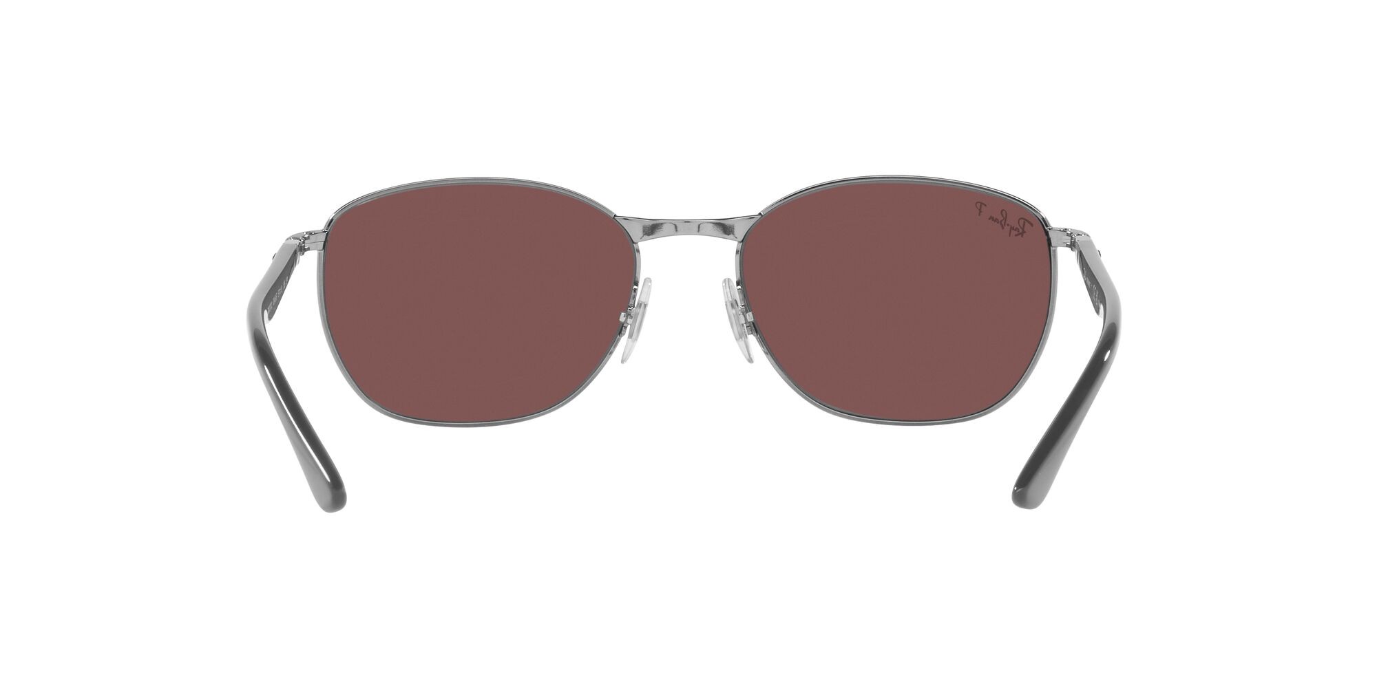 Occhiali da sole Ray-Ban RB 3702 (004/AF) colore gunmetal forma quadrato lenti viola scuro