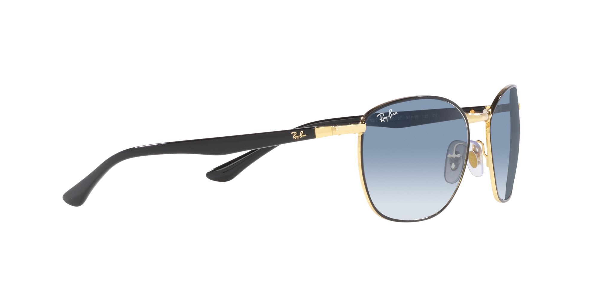 Sonnenbrillen Ray-Ban RB 3702 (90003F) farbe nero su arista form quadratisch gläser blu sfumato