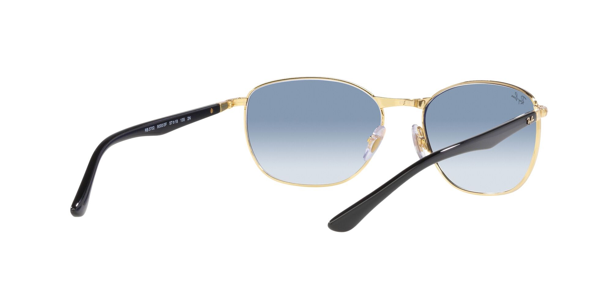Sonnenbrillen Ray-Ban RB 3702 (90003F) farbe nero su arista form quadratisch gläser blu sfumato