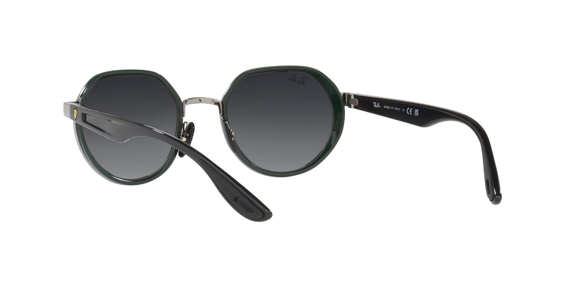 Sonnenbrillen Ray-Ban Scuderia Ferrari RB 3703M (F0786G) farbe gunmetal form unregelmäßig gläser grigio sfumato argento a specchio
