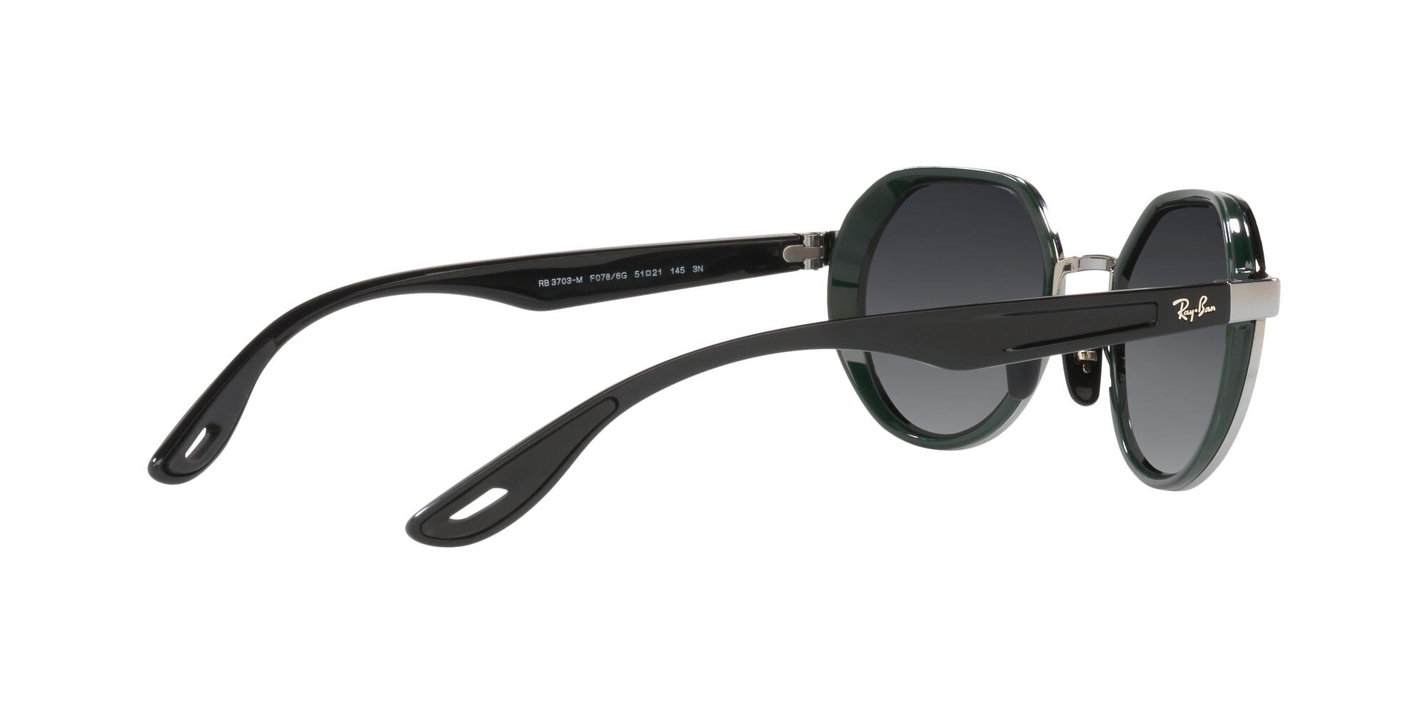 Sonnenbrillen Ray-Ban Scuderia Ferrari RB 3703M (F0786G) farbe gunmetal form unregelmäßig gläser grigio sfumato argento a specchio