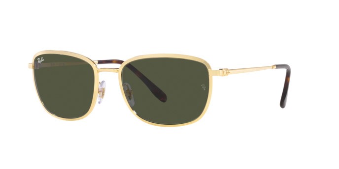 Sonnenbrillen Ray-Ban RB 3705 (001/31) farbe oro form quadratisch gläser verde