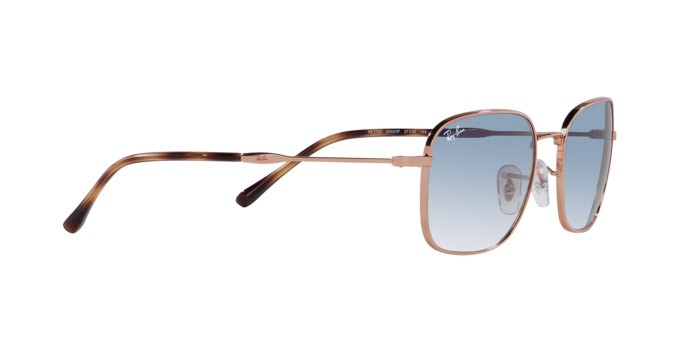 Sunglasses Ray-Ban RB 3706 (92023F) color oro rosa shape square lenses blu