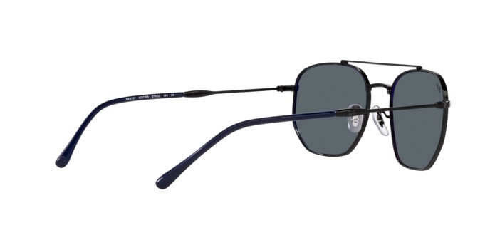 Sonnenbrillen Ray-Ban RB 3707 (9257R5) farbe nero form unregelmäßig gläser blu
