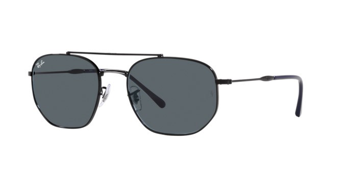 Sonnenbrillen Ray-Ban RB 3707 (9257R5) farbe nero form unregelmäßig gläser blu