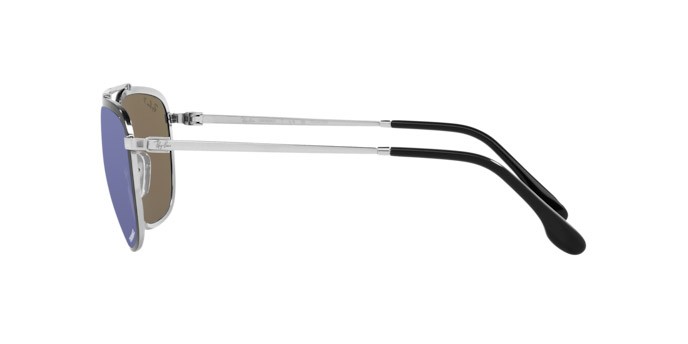 Sonnenbrillen Ray-Ban RB 3708 (91444L) farbe nero su argento form quadratisch gläser blu