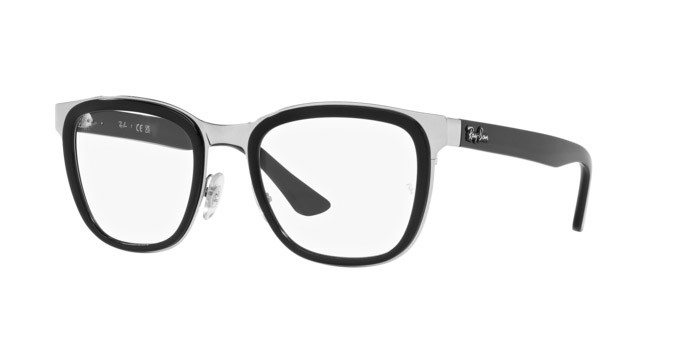 Sonnenbrillen Ray-Ban Clyde RB 3709 (003/M1) farbe nero su argento form quadratisch gläser trasparente/verde