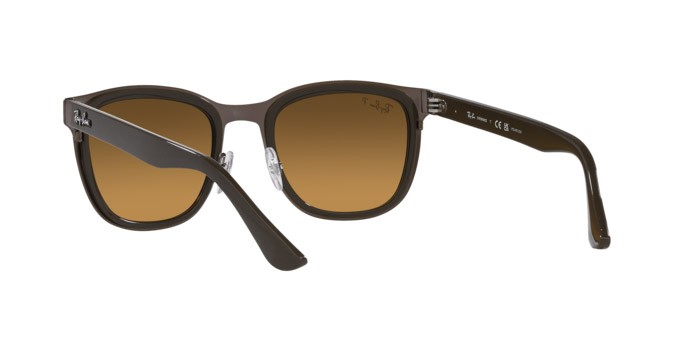 Sonnenbrillen Ray-Ban Clyde RB 3709 (9259A2) farbe marrone su rame form quadratisch gläser marrone/grigio
