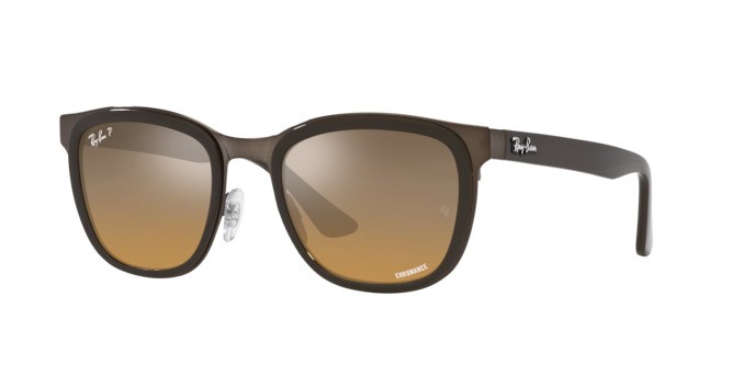 Sonnenbrillen Ray-Ban Clyde RB 3709 (9259A2) farbe marrone su rame form quadratisch gläser marrone/grigio