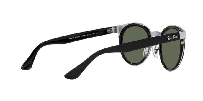 Sonnenbrillen Ray-Ban Bonnie RB 3710 (003/71) farbe nero su argento form pantos gläser verde scuro