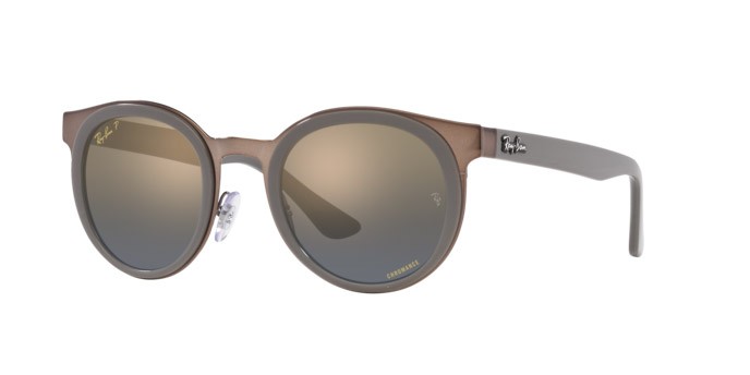 Sonnenbrillen Ray-Ban Bonnie RB 3710 (9260J0) farbe grigio su rame form pantos gläser grigio/blu